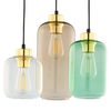 Potrójna wisząca lampa Marco 3325 TK Lighting owalna szklana wielokolorowa