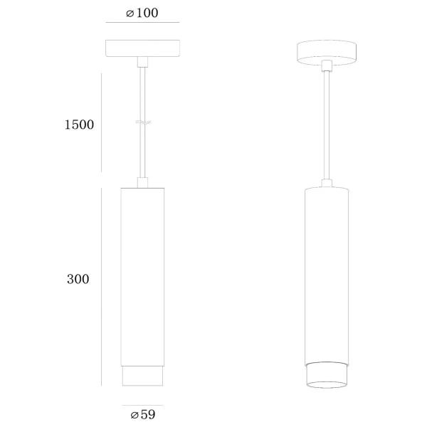 Wisząca lampa tuba Floris 35413/01/30 Lucide metalowa sopel czarny złoty