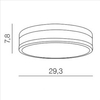 Czarna lampa przysufitowa Kari LED 18W 3000k do przedpokoju