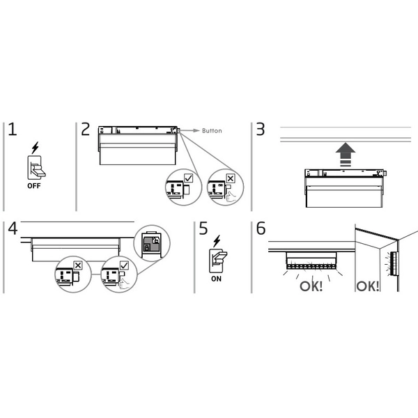 Oprawa liniowa szyn magnetycznych 1-fazowych Focus 10646 Nowodvorski LED 9W 4000K czarna
