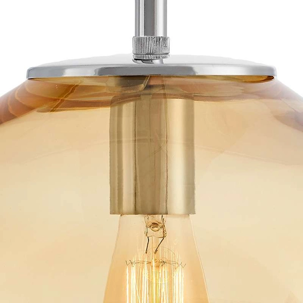 LAMPA wisząca AVIA L 10418115 Kaspa szklana OPRAWA zwis bursztynowy