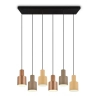 Metalowa lampa wisząca Agudo 319400617 beżowa szara różowa 6xE27
