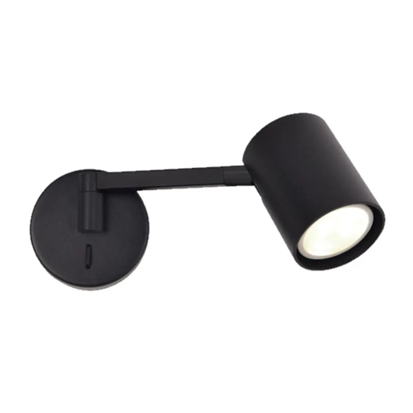 Kinkiet ścienny regulowany Snow LP-731N/1WL BK z włącznikiem czarny