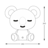 Nocna lampka na komodę Koala KDR-611-GR Zumaline LED 3W 4000K biała szara OUTLET