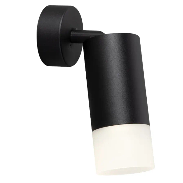 Punktowa lampa ścienna Sonaya LP-2803/1W BK tubka mleczny czarny