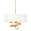 Lampa wisząca z abażurem L&-195268 Light& serpentyna hampton złota ecru