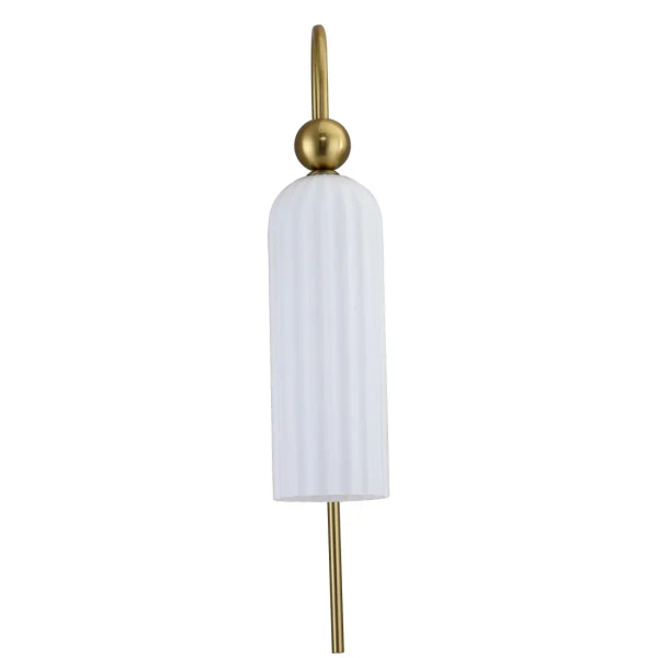 Klasyczny kinkiet Piega LP-939/1W white do sypialni biały