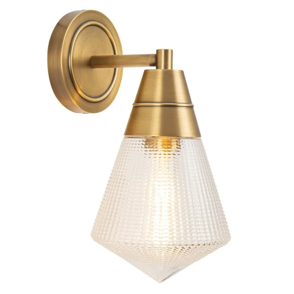 Naścienna lampa do jadalni Willard QN-WILLARD-1WB-VBS-PG mosiądz