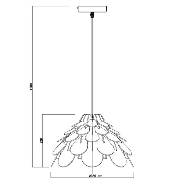 LAMPA wisząca BURGO LP-101335/1P S Light Prestige drewniana ekologiczna ananas