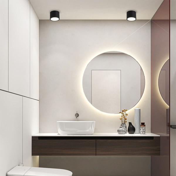 Natynkowa lampa sufitowa Kendal LP-6331/1SM IP65 BK Light Prestige czarna
