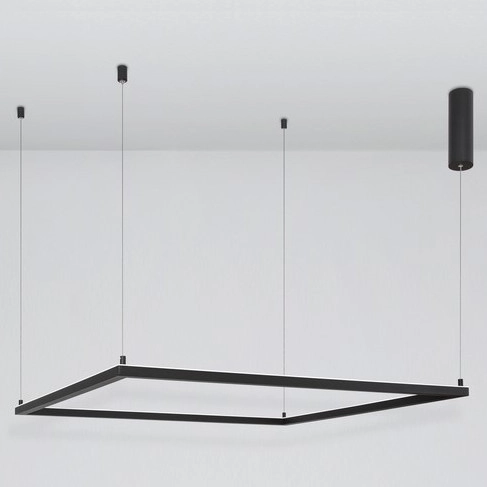 Minimalistyczna LAMPA wisząca JAEN LE41426 Luces Exclusivas metalowa OPRAWA ściemnialny ZWIS LED 50W 3000K kwadratowy czarny