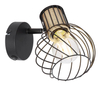 Przyścienna lampa reflektorowa Luise 54012-1S czarna drewno