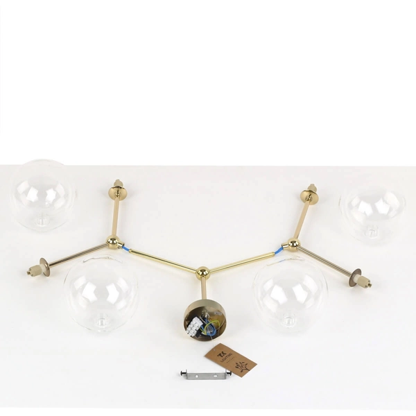 Natynkowa lampa Fairy 10070 bubbles metalowa przezroczysta złota