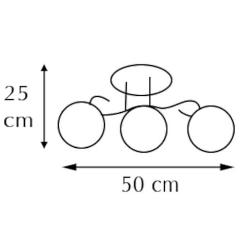 Stylowa lampa sufitowa 3053/3 8C do sypialni chrom