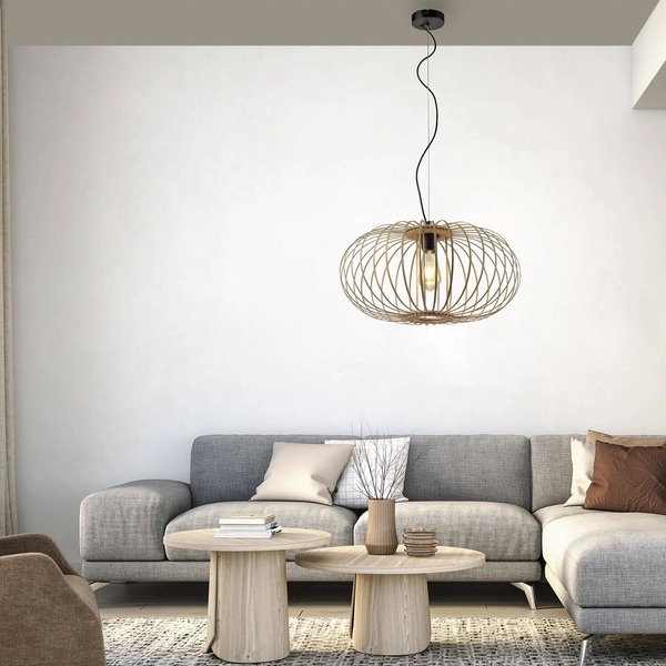 Ekologiczna lampa wisząca Racoon industrial drewniana