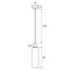 Zwisowa lampa loftowa Campanila P0511 Maxlight szklana mosiądz przydymiona OUTLET