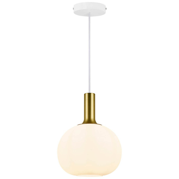 Kulista lampa wisząca szklana Alton 47313001 nad stół biały złoty