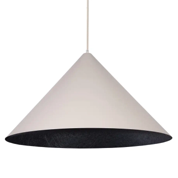 Metalowa lampa wisząca VESUVIO 41072 stożkowa beżowa czarna