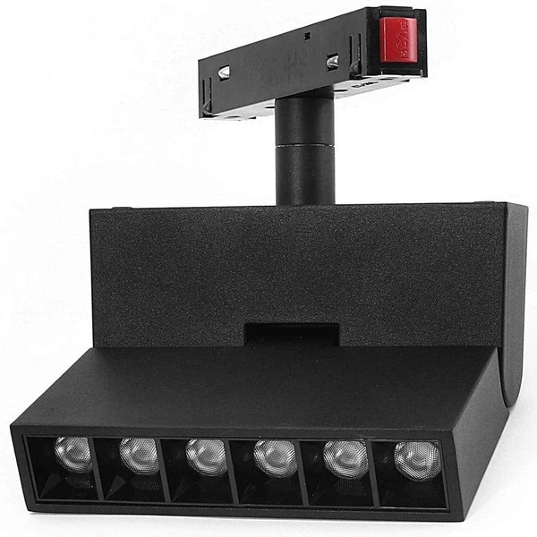 Łamana lampa do szyn magnetycznych 3-fazowych 813 Domeno LED 6W 3000K czarna