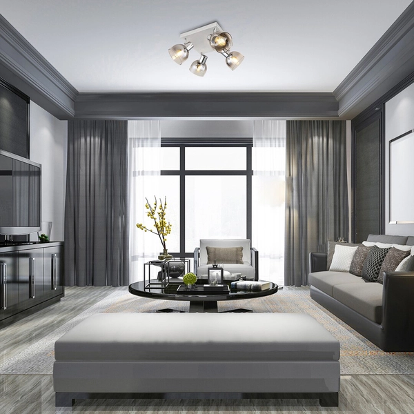 Kwadratowa lampa sypialniana Tarien 3250 z regulacją nad łóżko chrom