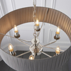 Lampa zwis Highclere 94397 Endon z plisowanym abażurem szara nikiel