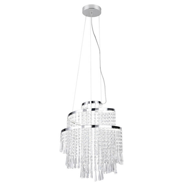Kryształowy żyrandol Pomp R37341106 LED 30W 2700-6500K przezroczysty chrom