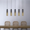 Szklana lampa wisząca ORLANDO 74404/05/65 Lucide przydymiony czarny