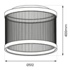 Sufitowa lampa Guarda ML0528 Milagro LED 43W 4000K druciana czarny