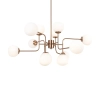 Modernistyczna wisząca lampa Erich MOD221PL-12G mleczne kule złoty