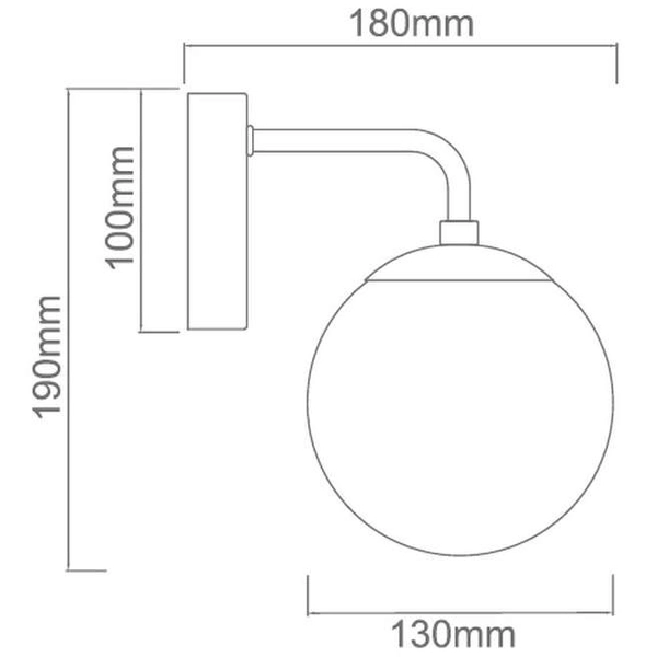 Loftowa LAMPA ścienna Bao Parette Nero Claro Orlicki Design szklana OPRAWA kulisty KINKIET ball czarny przezroczysty