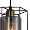 Industrialna LAMPA wisząca KALULA PND-78901-1-BK+SG Italux metalowy ZWIS druciany do przedpokoju czarny