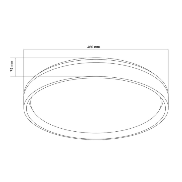 Plafon jadalniany Jadwiga 326676 LED 72W 3000-6000K okrąg czarny biały
