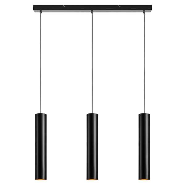 LAMPA wisząca RUBEN 107882 Markslojd metalowa OPRAWA okrągłe tuby ZWIS na listwie czarny