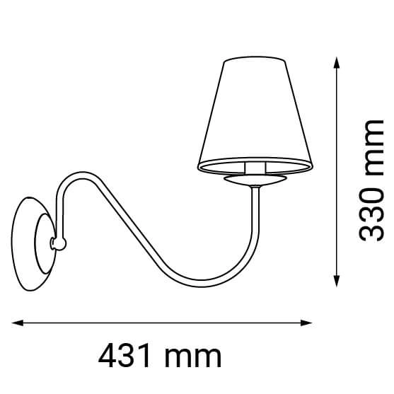 Klasyczny kinkiet ścienny Deria 4011 do salonu czarny platyna
