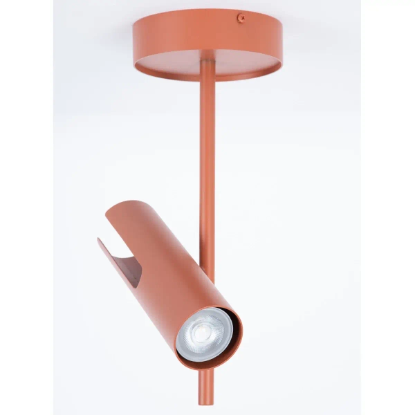 Metalowa lampa sufitowa do salonu Leda 1 41142 regulowana ceglana