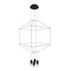 Ażurowy zwis Linea ST-5961-4 Step geometryczny na wyspę czarny