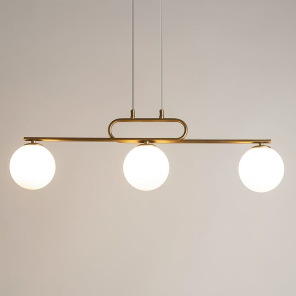 Lampa nad stół zwisowa Tes 33633 Sigma molekuły kule szklana złota