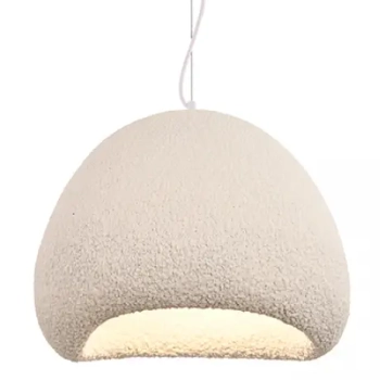 Kopułowa lampa wisząca 23160 do jadalni skandynawska biała