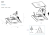 Wpuszczana LAMPA sufitowa HIT I H0080 Maxlight kwadratowa OPRAWA metalowa do zabudowy biała