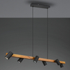 Zwieszana lampa na listwie VANTOS DL632312490 regulowana drewniana czarny