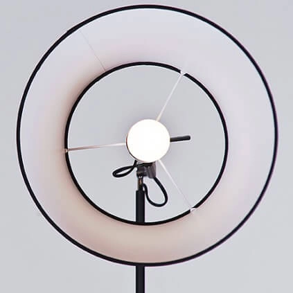 Podłogowa lampa abażurowa Zyta AZ1849+AZ2602 Azzardo salonu czarna biała