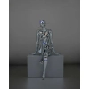 Podłogowa lampa rzeźba CYBER WOMAN MSE1501100512 LED 4W srebrna