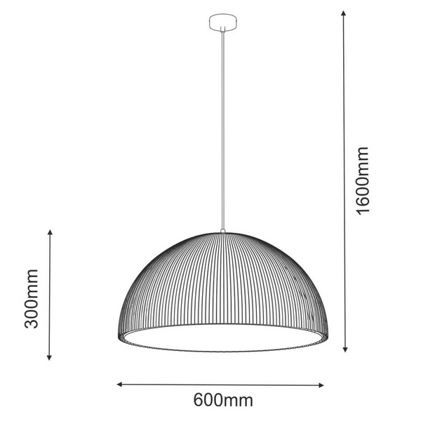 Wisząca lampa nad stół Gandra 5024+5055 Shilo salonowa kopuła czarna