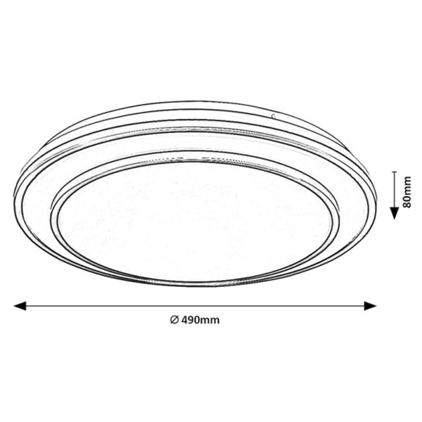 Ledowy plafon nowoczesny Lupita LED 40W 3000-6500K czarny biały