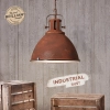 Wisząca lampa retro Jesper 23770/55 na łańcuchu metalowa rdzawa