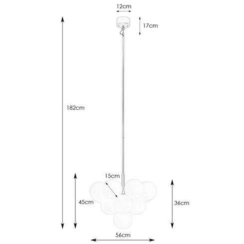 Modernistyczna LAMPA wisząca MERLOT 107903 Markslojd szklana OPRAWA zwis kule balls białe złote