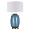 Designerska lampa nocna Amur LP-919/1T blue Light Prestige biała niebieska