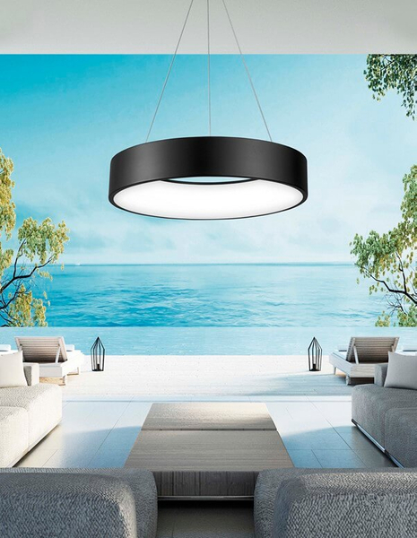 Wisząca lampa loftowa Tome Smart LED 42W 3000K pierścień czarny