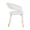 Owalne krzesło Gia S4534 WHITE BOUCLÉ Richmond Interiors złote białe