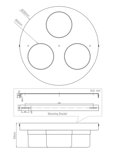 Lampa sufitowa Pure 34200 Saxby do łazienki IP44 chrom